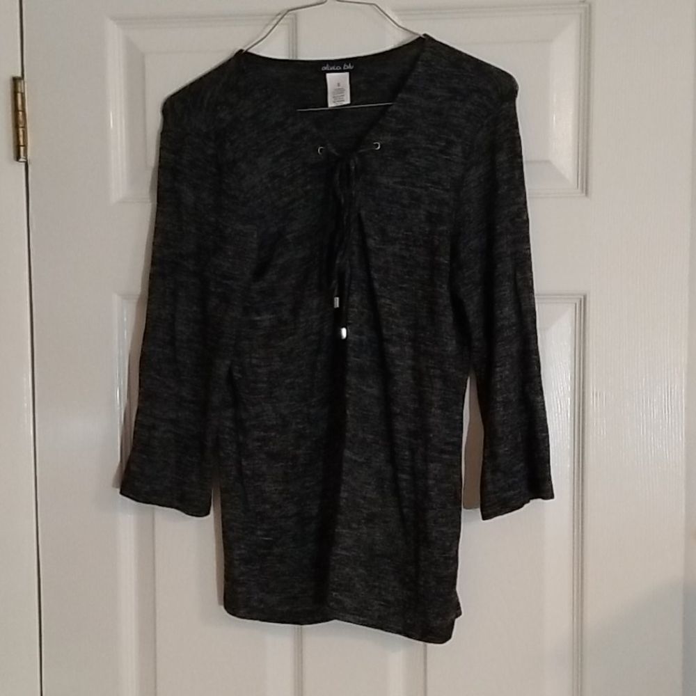 Gray 3/4 sleeve top Size S